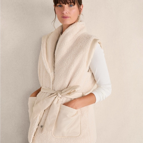 Varley Lanville Reversible Gilet Ivory Vest  Sz S - Picture 4 of 12